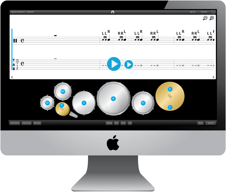 Purely Drums Software Application Screenshot